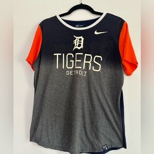 Nike Detroit Tigers Navy and Orange Tee Tshirt